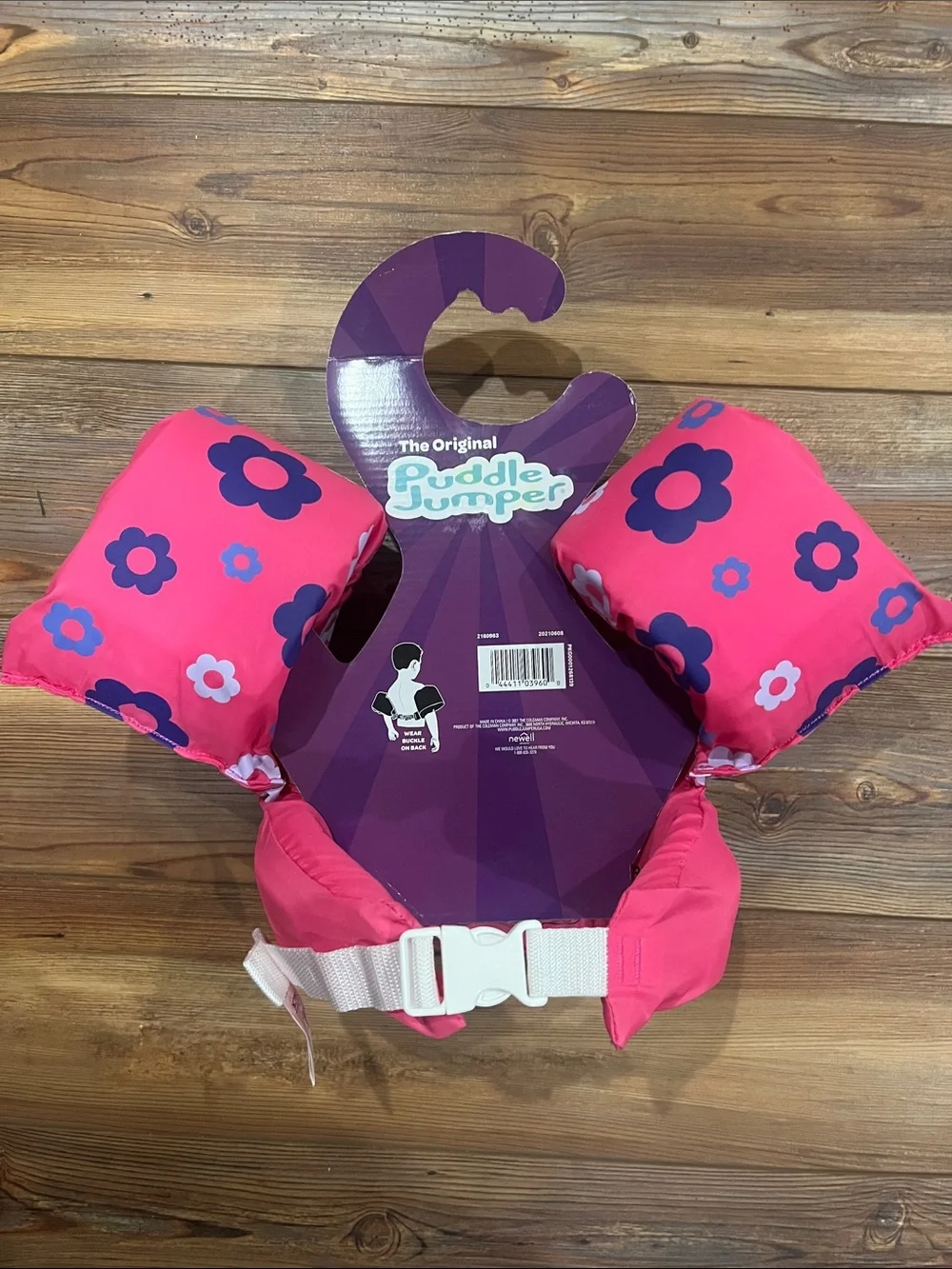 Puddle Jumper Kids Swim Vest with Pink Seahorse Print